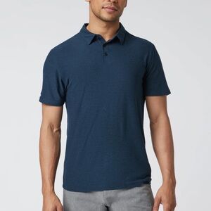 Vuori Men's Strato Tech Polo in Navy Heather